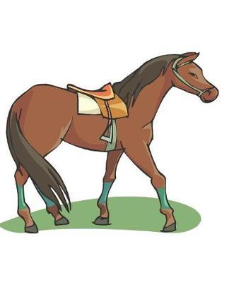 Horse Illustration School Composition Book Equine Bay Horse Under Saddle: Horse Picture Equine Covers Composition Books Notebooks (Notebook, Diary, Blank Book)