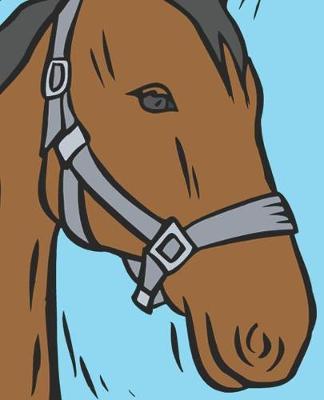 Horse Illustration School Composition Book Equine Bay Horse Halter: Horse Picture Equine Covers Composition Books Notebooks (Notebook, Diary, Blank Book)