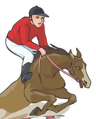 Horse Illustration School Composition Book Equine Bay Jumper: Horse Picture Equine Covers Composition Books Notebooks (Notebook, Diary, Blank Book)