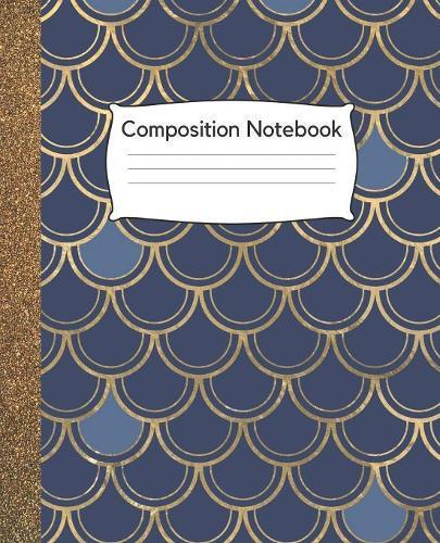 Composition Notebook: Mermaid Composition Notebook Glitter Design, Pink, 100 pages 7.5 x 9.25