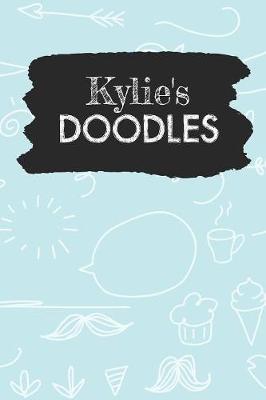 Kylie's Doodles: Personalized Teal Doodle Notebook Journal (6 x 9 inch) with 110 dot grid pages inside.