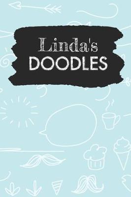Linda's Doodles: Personalized Teal Doodle Notebook Journal (6 x 9 inch) with 110 dot grid pages inside.