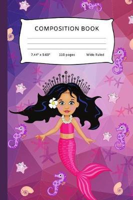 Mermaid Princess Composition Notebook: Purple Wide ruled Notebook (7.44  x 9.69 )