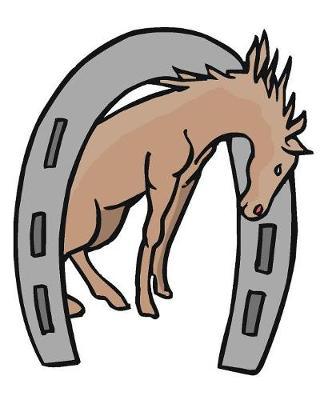 Horse Illustration School Composition Book Equine Bronc Horseshoe: Horse Picture Equine Covers Composition Books Notebooks (Notebook, Diary, Blank Book)