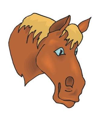 Horse Illustration School Composition Book Equine Cartoon Horsehead: Horse Picture Equine Covers Composition Books Notebooks (Notebook, Diary, Blank Book)