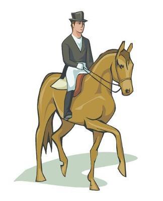 Horse Illustration School Composition Book Equine Dressage Rider: Horse Picture Equine Covers Composition Books Notebooks (Notebook, Diary, Blank Book)
