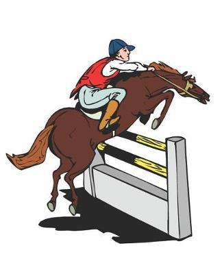 Horse Illustration School Composition Book Equine Eventer Jump: Horse Picture Equine Covers Composition Books Notebooks (Notebook, Diary, Blank Book)