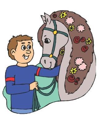 Horse Illustration School Composition Book Equine Horse Flowers: Horse Picture Equine Covers Composition Books Notebooks (Notebook, Diary, Blank Book)