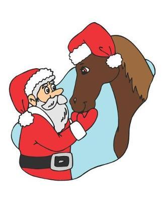 Horse Illustration School Composition Book Equine Horse Santa: Horse Picture Equine Covers Composition Books Notebooks (Notebook, Diary, Blank Book)