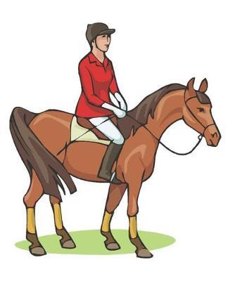 Horse Illustration School Composition Book Equine Hunt Rider: Horse Picture Equine Covers Composition Books Notebooks (Notebook, Diary, Blank Book)
