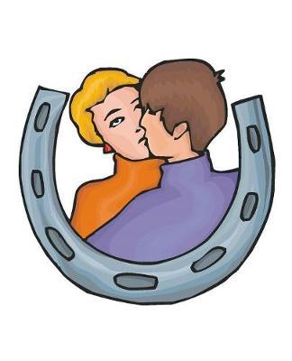 Horse Illustration School Composition Book Equine Kissing Couple Lucky Horseshoe: Horse Picture Equine Covers Composition Books Notebooks (Notebook, Diary, Blank Book)