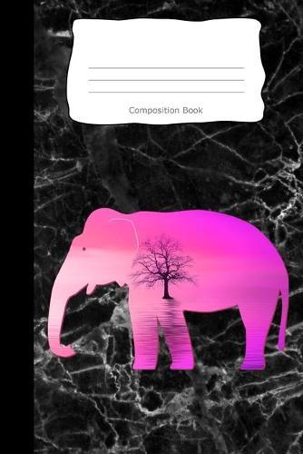 Composition Book: Elephant Pink Cover - Notebooks - Wide Ruled Line Paper - 120 Pages - Soft Cover