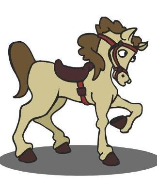 Horse Illustration School Composition Book Equine Pony Showing Off: Horse Picture Equine Covers Composition Books Notebooks (Notebook, Diary, Blank Book)