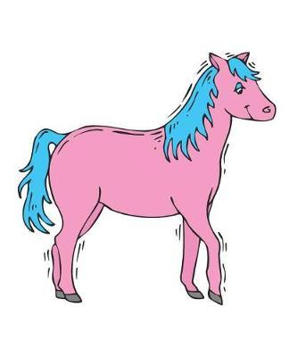 Horse Illustration School Composition Book Equine Pink Teal Pony: Horse Picture Equine Covers Composition Books Notebooks (Notebook, Diary, Blank Book)