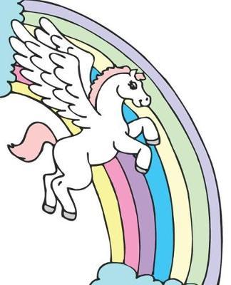 Horse Illustration School Composition Book Equine Pony Pegasus Rainbow: Horse Picture Equine Covers Composition Books Notebooks (Notebook, Diary, Blank Book)