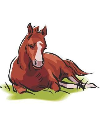 Horse Illustration School Composition Book Equine Resting Foal: Horse Picture Equine Covers Composition Books Notebooks (Notebook, Diary, Blank Book)
