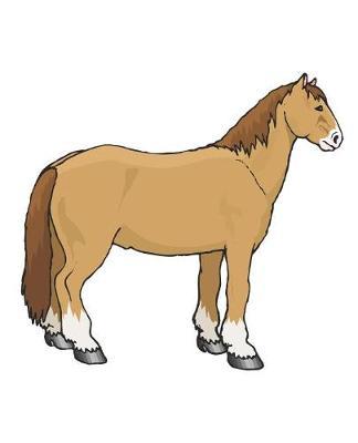 Horse Illustration School Composition Book Equine Shaggy Chestnut Horse: Horse Picture Equine Covers Composition Books Notebooks (Notebook, Diary, Blank Book)