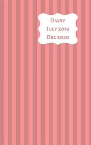 Diary July 2019 Dec 2020: 5x8 week to a page 18 month diary. Space for notes and to do list on each page. Perfect for teachers, students and small business owners. Dusky red stripe