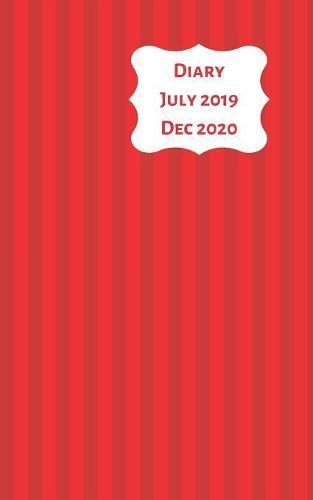 Diary July 2019 Dec 2020: 5x8 week to a page 18 month diary. Space for notes and to do list on each page. Perfect for teachers, students and small business owners. Bright red stripe