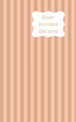 Diary July 2019 Dec 2020: 5x8 week to a page 18 month diary. Space for notes and to do list on each page. Perfect for teachers, students and small business owners. Peach stripe design