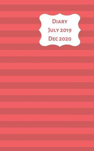 Diary July 2019 Dec 2020: 5x8 week to a page 18 month diary. Space for notes and to do list on each page. Perfect for teachers, students and small business owners. Red horizontal stripe design