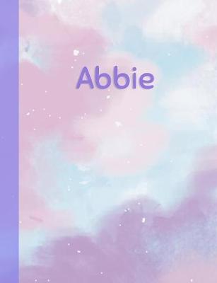 Abbie: Personalized Composition Notebook - College Ruled (Lined) Exercise Book for School Notes, Assignments, Homework, Essay Writing. Pink Blue Purple Cover Art - Cloud Marble with Name