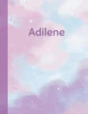 Adilene: Personalized Composition Notebook - College Ruled (Lined) Exercise Book for School Notes, Assignments, Homework, Essay Writing. Pink Blue Purple Cover Art - Cloud Marble with Name