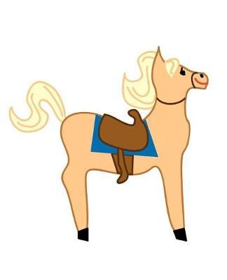 Horse Illustration School Composition Book Equine Wooden Horse Toy: Horse Picture Equine Covers Composition Books Notebooks (Notebook, Diary, Blank Book)