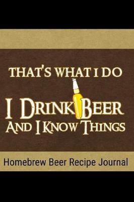 Homebrew Beer Recipe Journal: 6 x 9 Beer Brewing Logbook and Recipe Journal