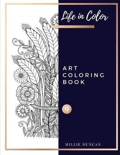 ART COLORING BOOK (Book 9): Art Coloring Book for Adults - 40+ Premium Coloring Patterns (Color Time Series)