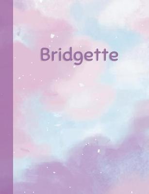 Bridgette: Personalized Composition Notebook - College Ruled (Lined) Exercise Book for School Notes, Assignments, Homework, Essay Writing. Pink Blue Purple Cover Art - Cloud Marble with Name