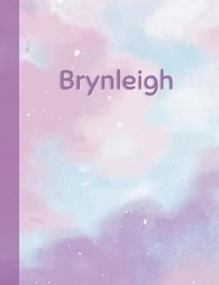 Brynleigh: Personalized Composition Notebook - College Ruled (Lined) Exercise Book for School Notes, Assignments, Homework, Essay Writing. Pink Blue Purple Cover Art - Cloud Marble with Name