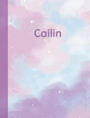 Cailin: Personalized Composition Notebook - College Ruled (Lined) Exercise Book for School Notes, Assignments, Homework, Essay Writing. Pink Blue Purple Cover Art - Cloud Marble with Name