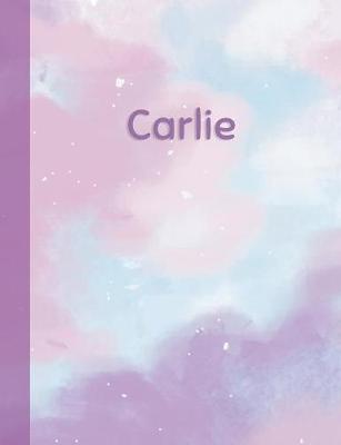 Carlie: Personalized Composition Notebook - College Ruled (Lined) Exercise Book for School Notes, Assignments, Homework, Essay Writing. Pink Blue Purple Cover Art - Cloud Marble with Name