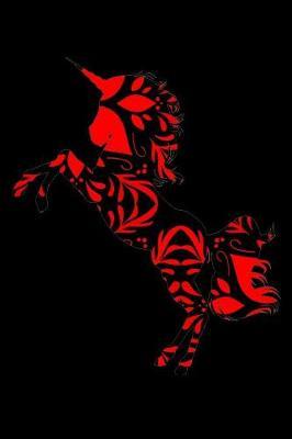 Bright Red And Black Unicorn: Food Journal