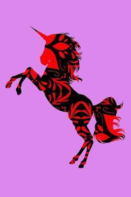 Bright Red And Black Unicorn: Food Journal