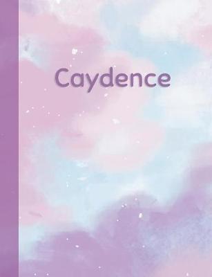 Caydence: Personalized Composition Notebook - College Ruled (Lined) Exercise Book for School Notes, Assignments, Homework, Essay Writing. Pink Blue Purple Cover Art - Cloud Marble with Name