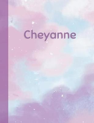 Cheyanne: Personalized Composition Notebook - College Ruled (Lined) Exercise Book for School Notes, Assignments, Homework, Essay Writing. Pink Blue Purple Cover Art - Cloud Marble with Name