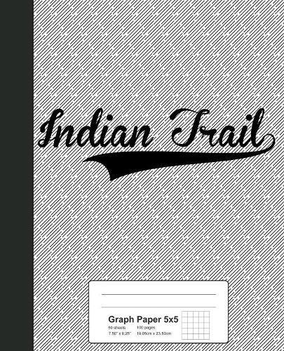 Graph Paper 5x5: INDIAN TRAIL Notebook