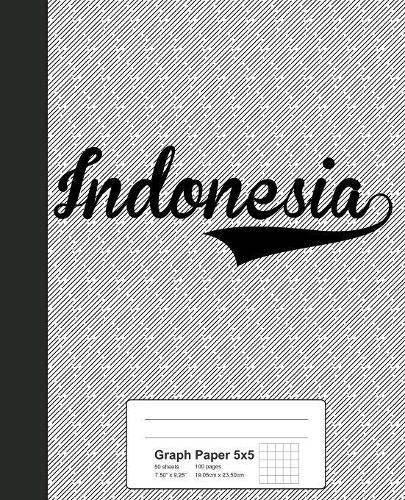 Graph Paper 5x5: INDONESIA Notebook