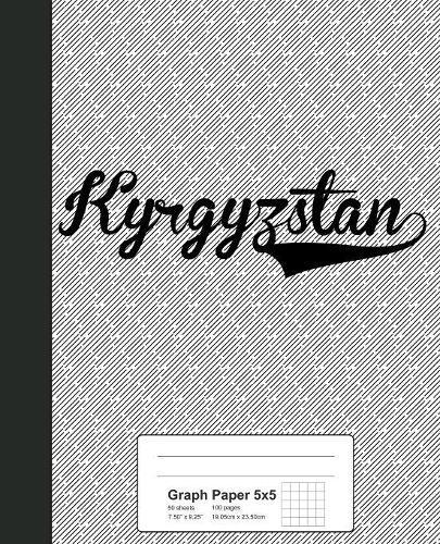 Graph Paper 5x5: KYRGYZSTAN Notebook