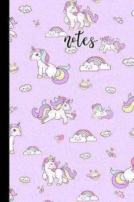 Notes: Pink Unicorn Galaxy Novelty Lined Notebook - Journal To Write In for Girls Women and Kids