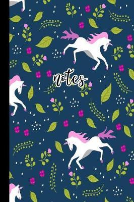 Notes: Beautiful Floral Unicorn Novelty Lined Notebook - Journal To Write In Perfect Gift for Girls and Women