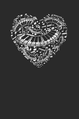 Piano Heart: Pianos Notebook, Graph Paper (6 x 9 - 120 pages) Musical Instruments Themed Notebook for Daily Journal, Diary, and Gift