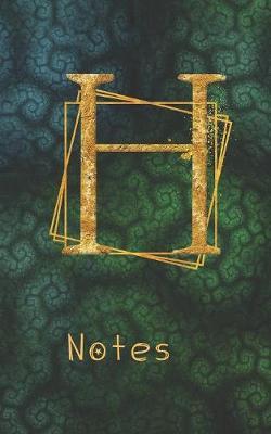 H Notes: Monogram Initial Letter H Write and Color Journal For Women