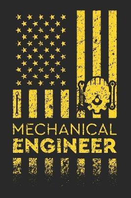 Mechanical Engineer: USA Mechanical Enginner Flag Blank Lined Notebook - 6x9 Inch - 120 Pages