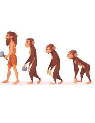 Human Evolution Blank Lined Notebook