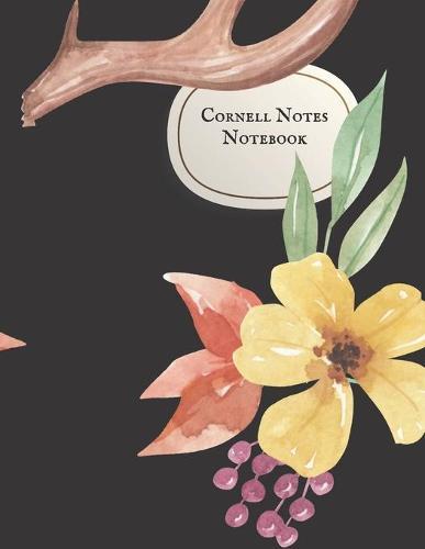 Cornell Notes Notebook: 8.5x11 Beautifully Rustic Black and Yellow Cornell Method Book with 150 pages for University Level Note Taking