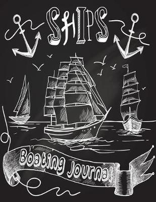 Boating Journal: Ship notebook record port travel and model of engine of ship
