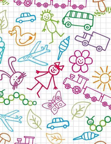 Graph Paper Notebook: Quad Ruled Graphing Paper, 200 Pages, Colorful Kids Doodle Art (8.5x11)